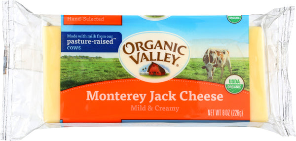 ORGANIC VALLEY: Monterey Jack Cheese, 8 oz