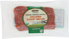 ORGANIC PRAIRIE: Organic Hardwood Smoked Uncured Turkey Bacon, 8 oz