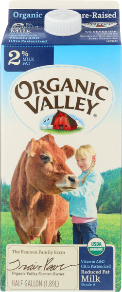 ORGANIC VALLEY: Milk 2% Reduced Fat Ultra Pasteurized, 64 oz