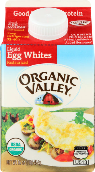 ORGANIC VALLEY: Organic Pasteurized Liquid Egg Whites, 16 oz