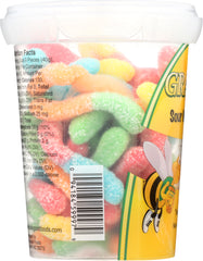 GRABEEZ SNACK CUPS: SNACK CUP WORMS SOUR NEON (6.300 OZ)
