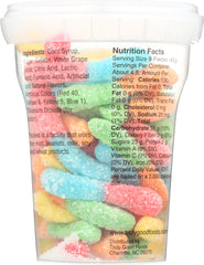 GRABEEZ SNACK CUPS: SNACK CUP WORMS SOUR NEON (6.300 OZ)