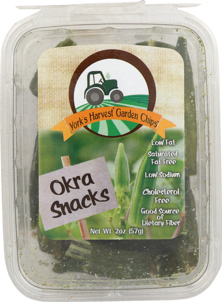 YORKS HARVEST GARDEN CHIPS: Chip Okra Snacks, 2 oz