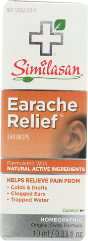 SIMILASAN: Ear Drop Relief Earache, 0.33 oz