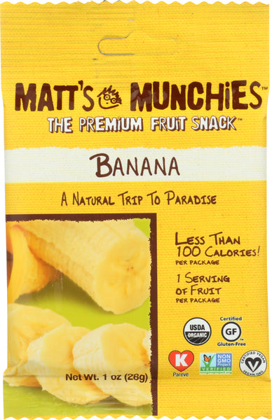 MATTS MUNCHIES: Fruit Snack Banana, 1 oz