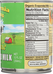 CALIFORNIA FARMS: Organic Evaporated Milk, 12 oz