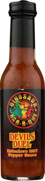 DINOSAUR: Devils Duel Habanero Hot Pepper Sauce, 5 oz