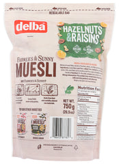 DELBA: Hazelnuts and Raisins Muesli, 26.5 oz
