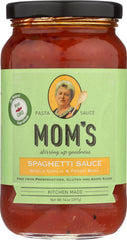 MOM'S: Spaghetti Sauce Fresh Garlic & Basil, 14 oz