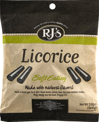 RJS LICORICE: Soft Eating Black Licorice, 7.05 oz