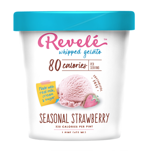 REVELE WHIPPED GELATO: Seasonal Strawberry, 1 pt