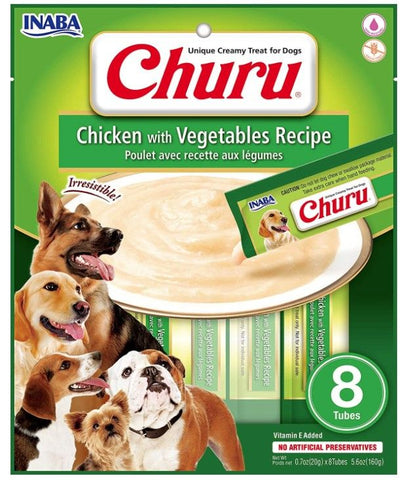 Inaba Churu Chicken with Vegetables Recipe Creamy Dog Treat