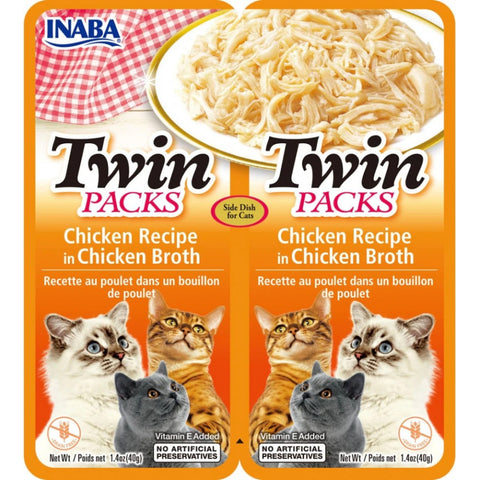Inaba Twin Packs Chicken Recipe in Chicken Broth for Cats