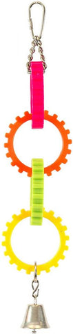 Penn Plax Gear Rings Plastic Bird Toy