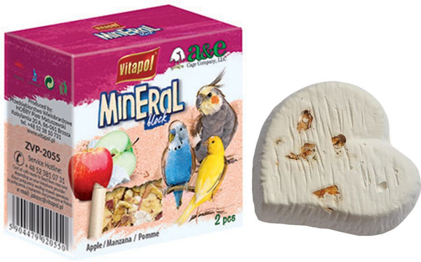 AE Cage Company Apple Infused Bird Mineral Block