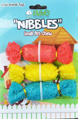 AE Cage Company Nibbles Candy Loofah Chew Toys