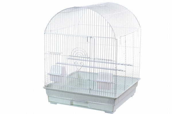 AE Cage Company Dome Top Bird Cage 18"x18"x22" White