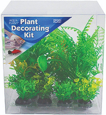 Penn Plax Aquarium Plant Decoration Kit Green