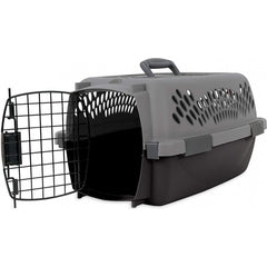 Aspen Pet Fashion Pet Porter Kennel Dark Gray and Black