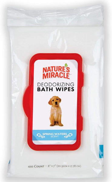 Natures Miracle Deodorizing Dog Bath Wipes Spring Waters