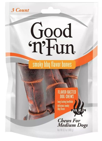 Healthy Hide Good 'n' Fun Smoky BBQ Basted Bones 6"