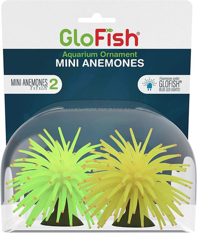 Tetra GloFish Anemone Aquarium Ornament Mini Multi-Pack