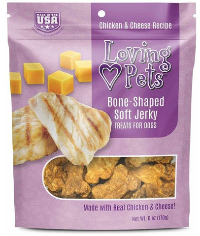 Loving Pets Bone-Shaped Soft Jerky Treats Bacon