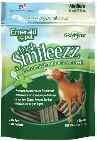 Emerald Pet Fresh Smileezz Dental Dog Treats Medium