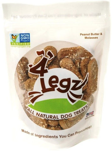 4Legz Kitty Roca Crunchy Dog Cookies Peanut Butter and Molasses