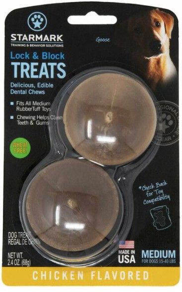 Starmark Lock and Block Treats Chicken Flavor Medium