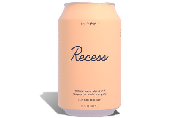 RECESS: Water Sprk Peach Ginger, 12 fo