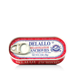 DELALLO: Anchovy Rolled Capers, 2 oz