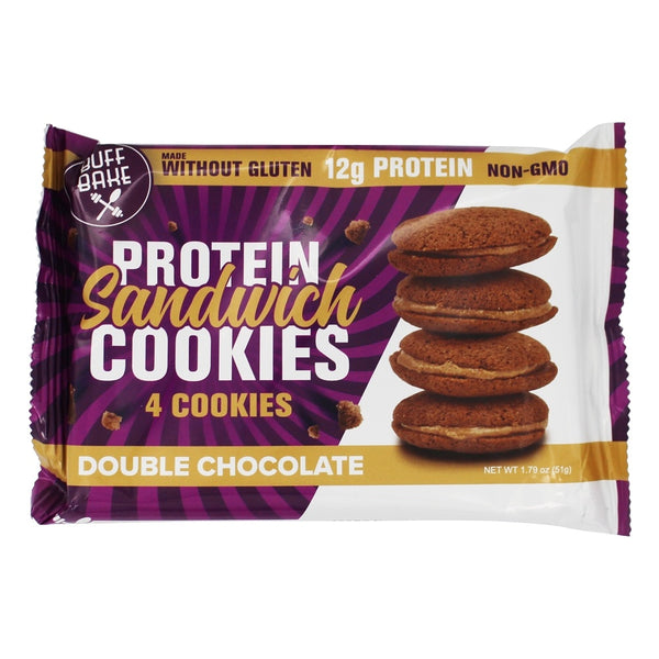 BUFF BAKE: Protein Sandwich Cookies Double Chocolate, 1.79 oz