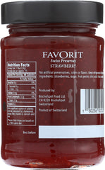 FAVORIT: Swiss Preserve Strawberry, 12.3 oz