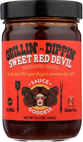 SAUCE GODDESS: Sauce Sweet Red Habanero, 14.6 oz