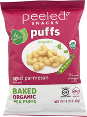 PEELED SNACKS: Organic Aged Parmesan Puffs, 4 oz