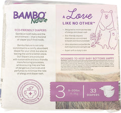 BAMBO NATURE: Diapers Baby Size 3, 33 pk