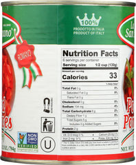 LA SAN MARZANO: Diced Tomatoes with Basil Leaf, 28 fl oz