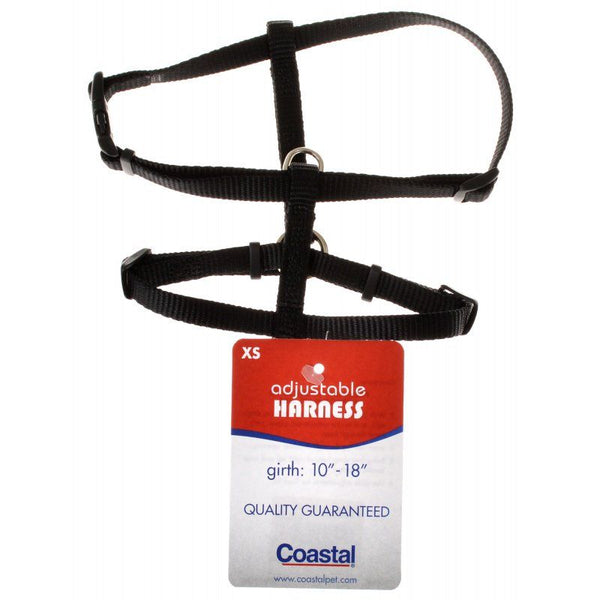 Tuff Collar Nylon Adjustable Dog Harness - Black