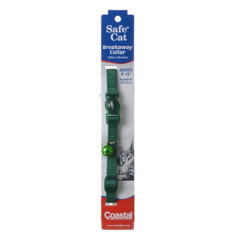 Coastal Pet Safe Cat Nylon Adjustable Breakaway Collar - Hunter Green