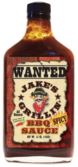 JAKES GRILLIN: BBQ Sauce Spicy, 14.5 oz