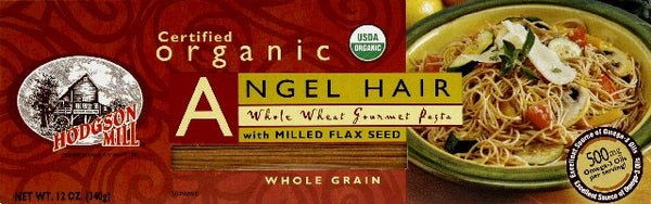 HODGSON MILL: Pasta Whole Wheat Flax Angel Organic, 12 oz