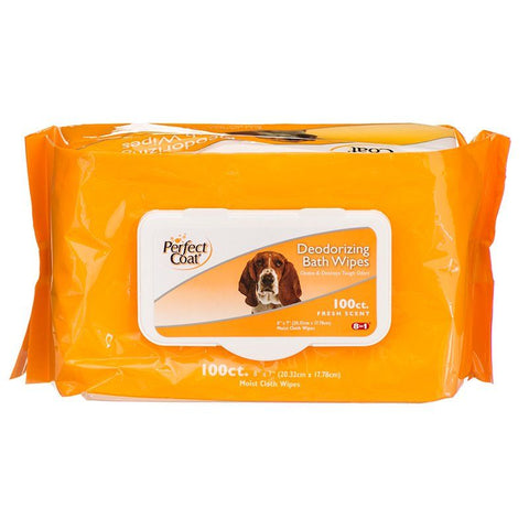 Perfect Coat Deodorizing Bath Wipes for Dogs