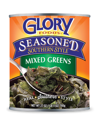 GLORY FOODS: Seasoned Mixed Greens, 27 oz
