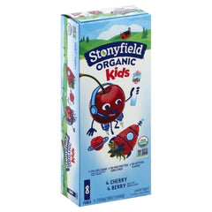 STONYFIELD: Organic Kids Low Fat Tubes Cherry Berry 8-2oz, 16 oz