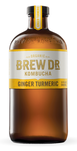 BREW DR KOMBUCHA: Kombucha Ginger Turmeric, 32 fl oz