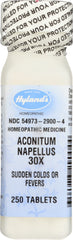 HYLAND: Aconitum 30X, 250 tablets