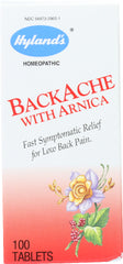 HYLAND'S: Backache with Arnica Homeopathic Natural Relief, 100 Tablets