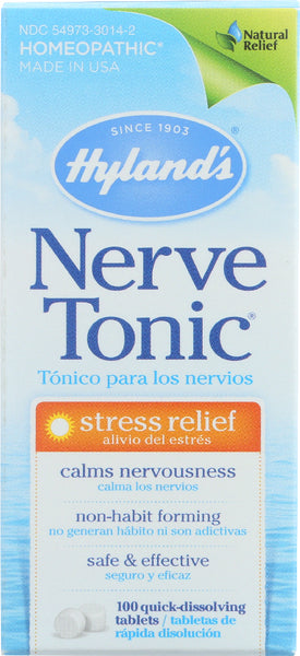 HYLAND'S: Nerve Tonic Stress Relief, 100 Tablets