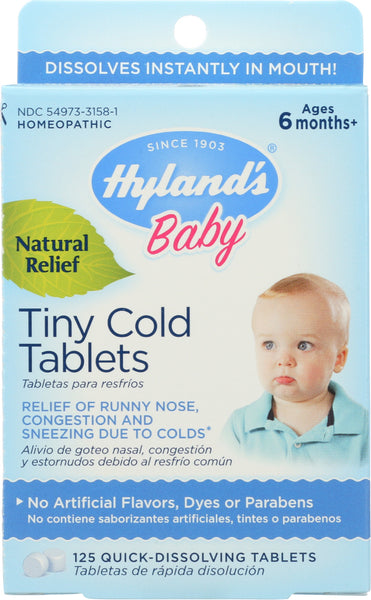 HYLAND'S: Baby Tiny Cold Tablets, 125 Quick-Dissolving tablets